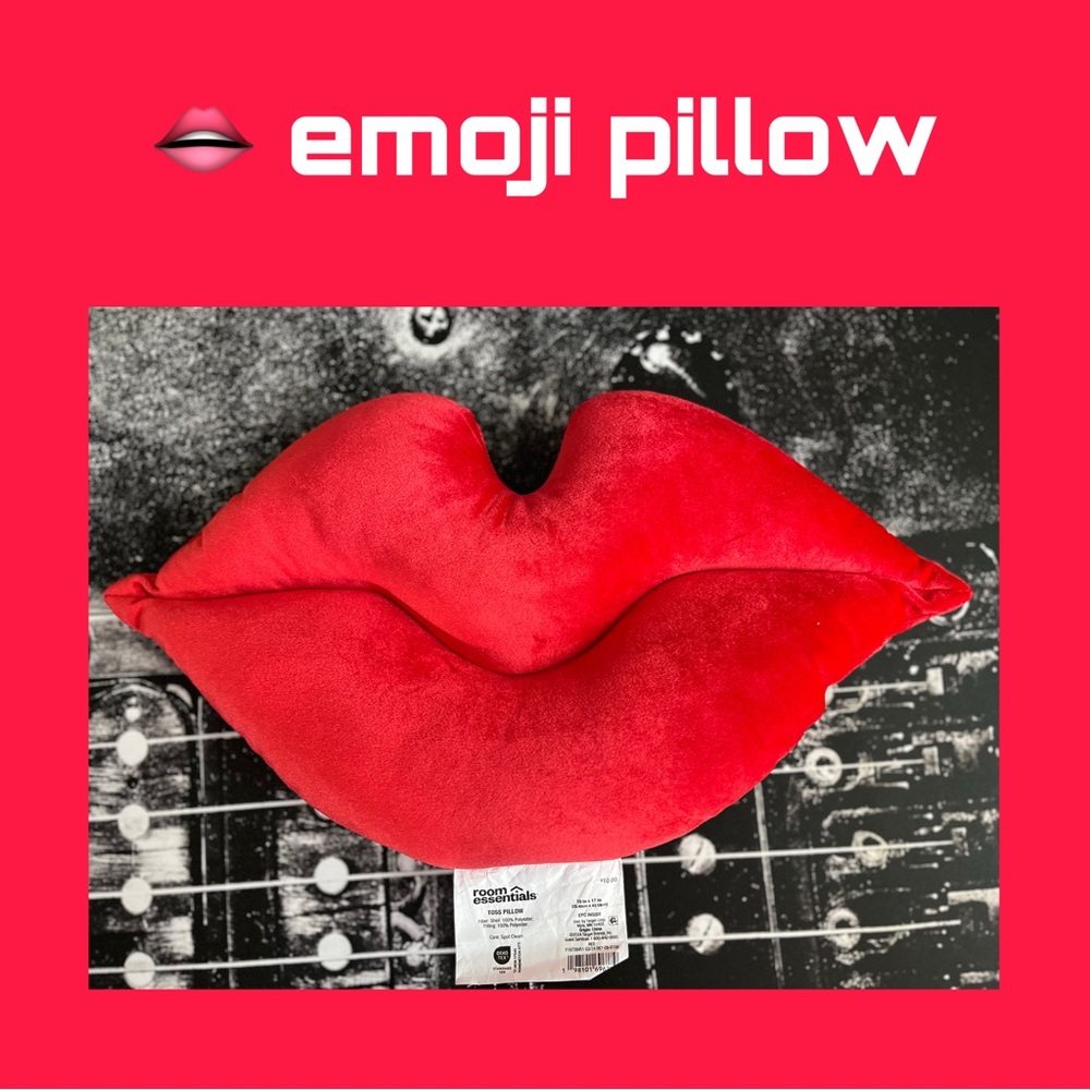 NEW Red Lips Pillow